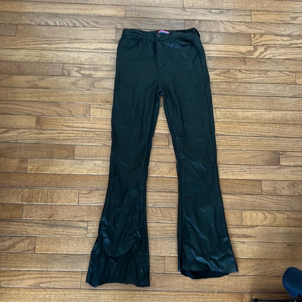 Edikted leather bootcut jeggings